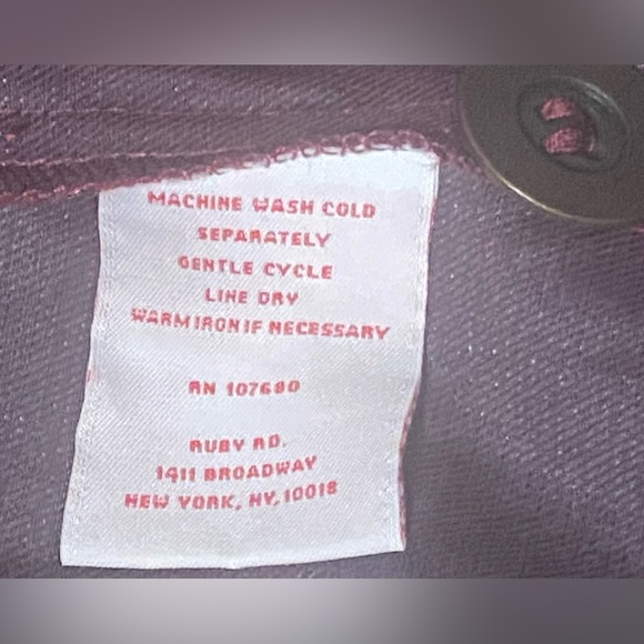 Ruby Rd Metallic Cranberry Red, Button Front, Drawstring Waist Jacket..EC Sz 16W - Picture 14 of 14